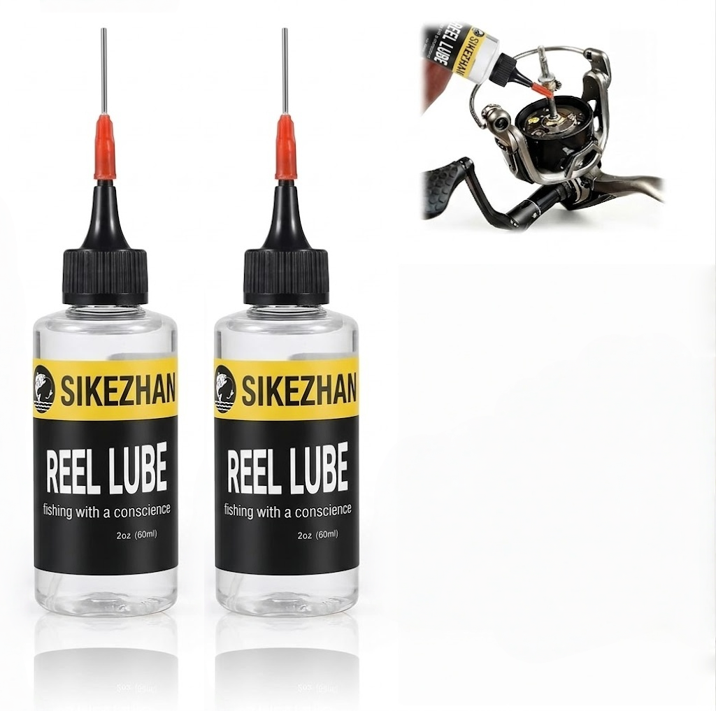 Reel Oil - SIKEZHAN 60ml 釣り用リール潤滑油 ニードルノーズアプリケーター付き 精密リールベアリングギアの錆防止潤滑用