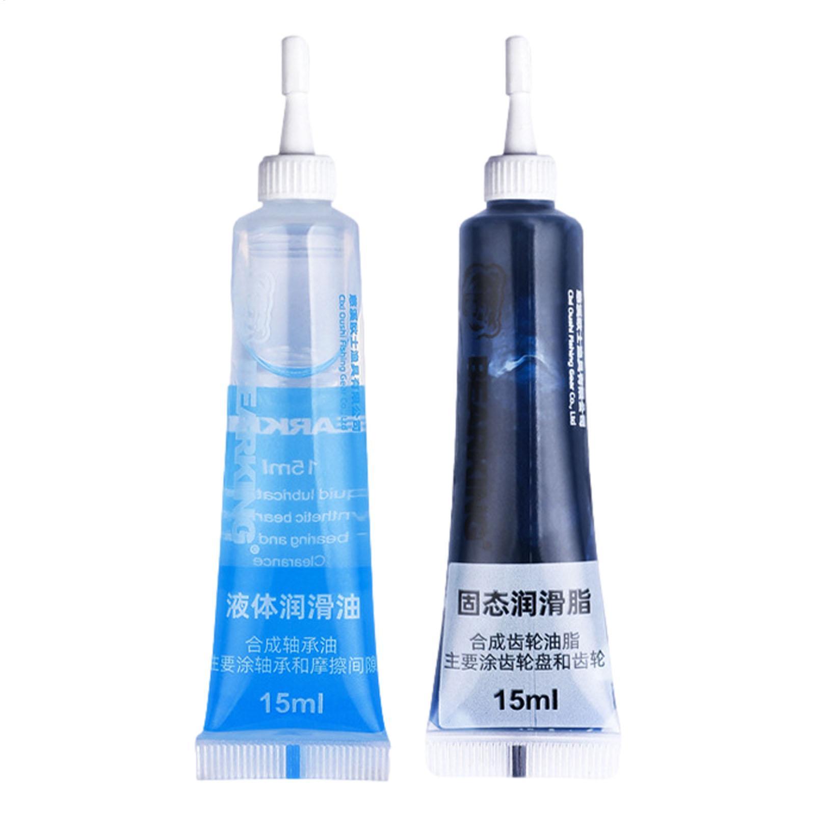 Reel Grease - リールグリス＆オイル 15ml リールケア 釣りリールクリーナー 潤滑剤 2個入り
