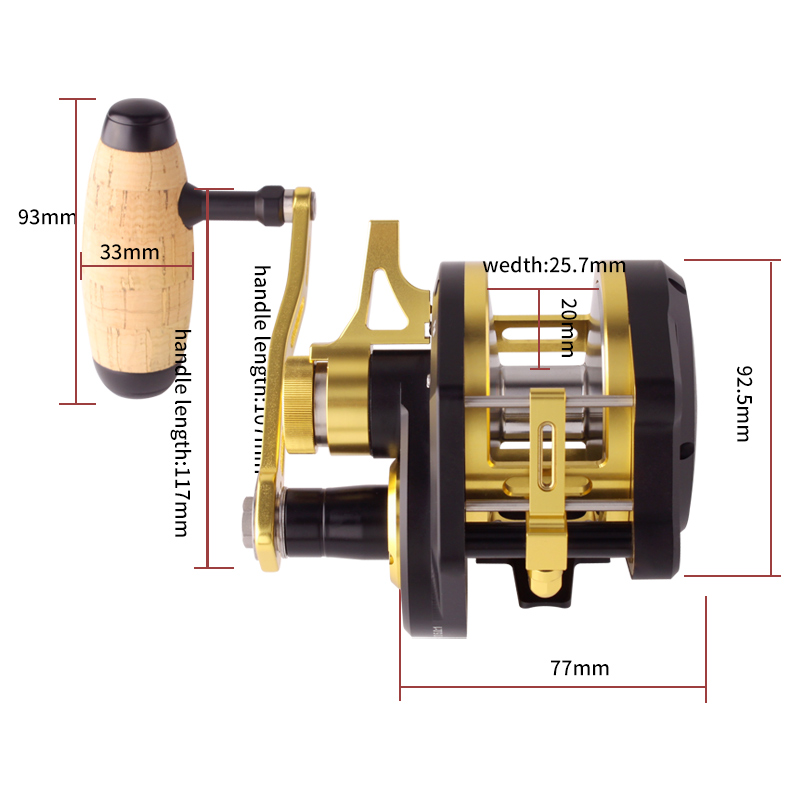 ウミ 新型スロージギングドラムリール モデル比 5.0:1  - Trolling Reel のレビューと価格