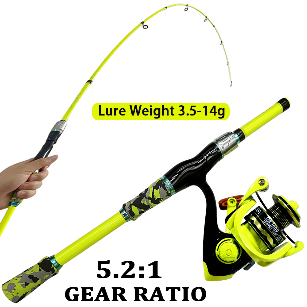 スピンキャスティング釣り竿コンボセット 1.8m 2.1m  - Spincast Reel のレビューと価格