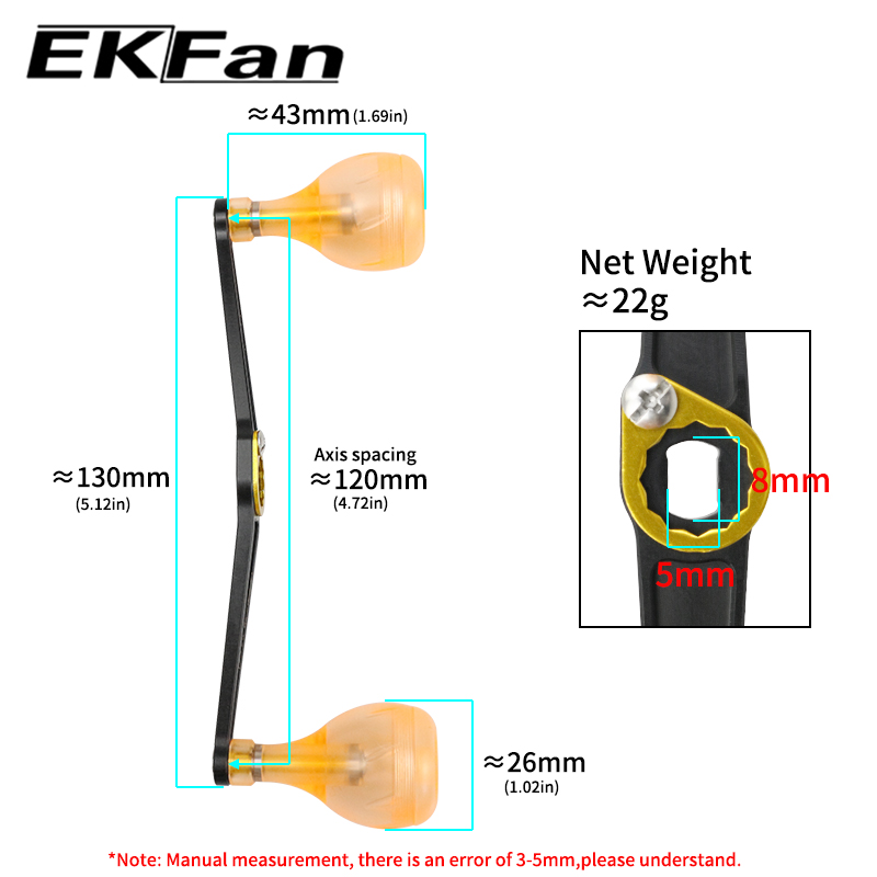 EKFan 130 ミリメートル超軽量合金ハンドル 22 グ - Trolling Reel のレビューと価格
